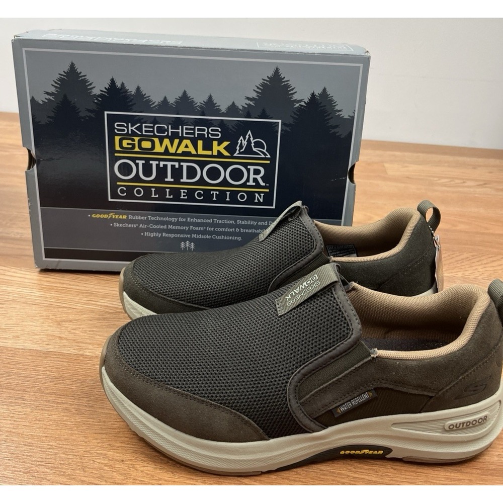 Skechers Go Walk Outdoor Andes Performance Sneakers Men's Size 10 Brown NEW